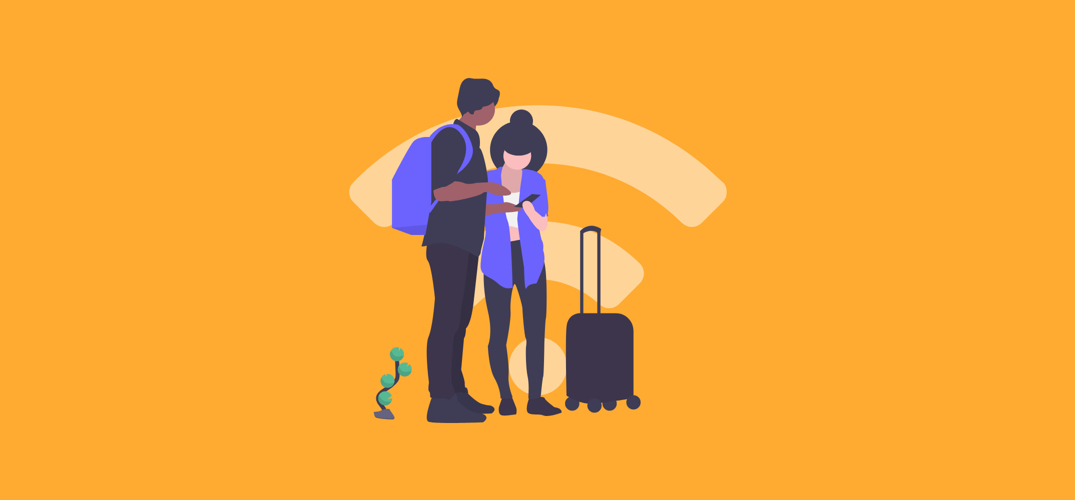 Люди подключаются к гостевому Wi-Fi